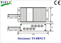 Protetor de impulso de Bnc de 8 portos, protetor de impulso da rede da transmissão do sinal de vídeo