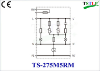 5kA/10kA tipo 3 prendedor do impulso de relâmpago para sistemas da fonte de alimentação do TT/TN S