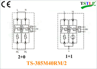 Proteção contra sobrecarga da tensão da fase monofásica 80kA Tvss com a tensão múltipla disponível